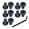 10Pcs Electric Guitar Potentiometer Control Knobs Effect Pedal Knobs 6.35mm Shafts for Effect Pedals and Amplifier