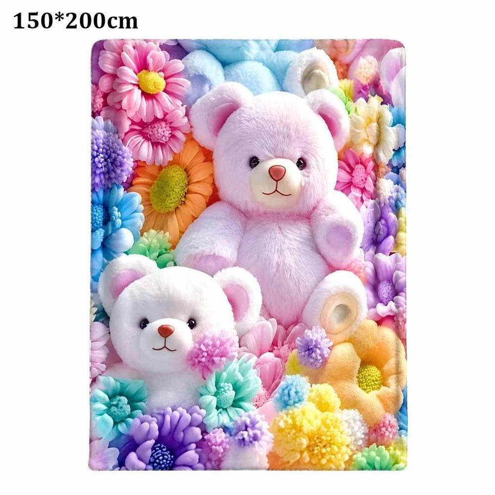 Halloween blanket Cartoon printed bear blanket Animation peripheral blanket Sofa blanket