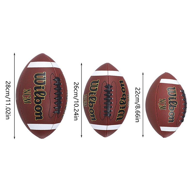 Mingea de Antrenament Rugby PU Gonflabilă Standard Fotbal American Fotbal Indoor Outdoor Pentru Adulți Copii Și Jucători Tineri Mărimea 3 6 9