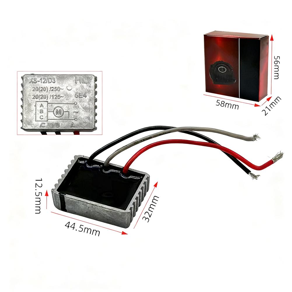 Soft Startup Current Limiter Switch Retrofit Module 16A for Electric Tools with Plastic Housing and Reliable Soft Start