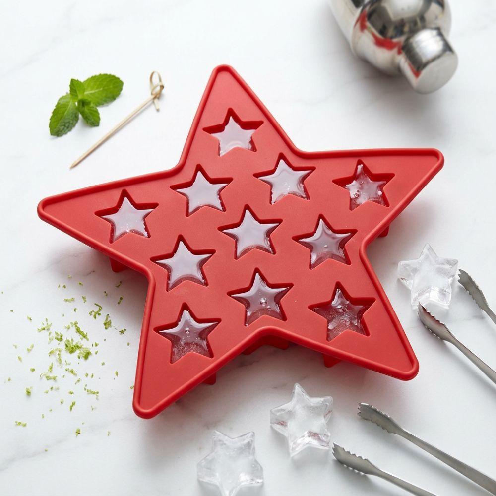 Five Star Shaped Ice Maker Tool Silicone Pentagram Ice Tray Durable Freeze Mold Maker  Party
