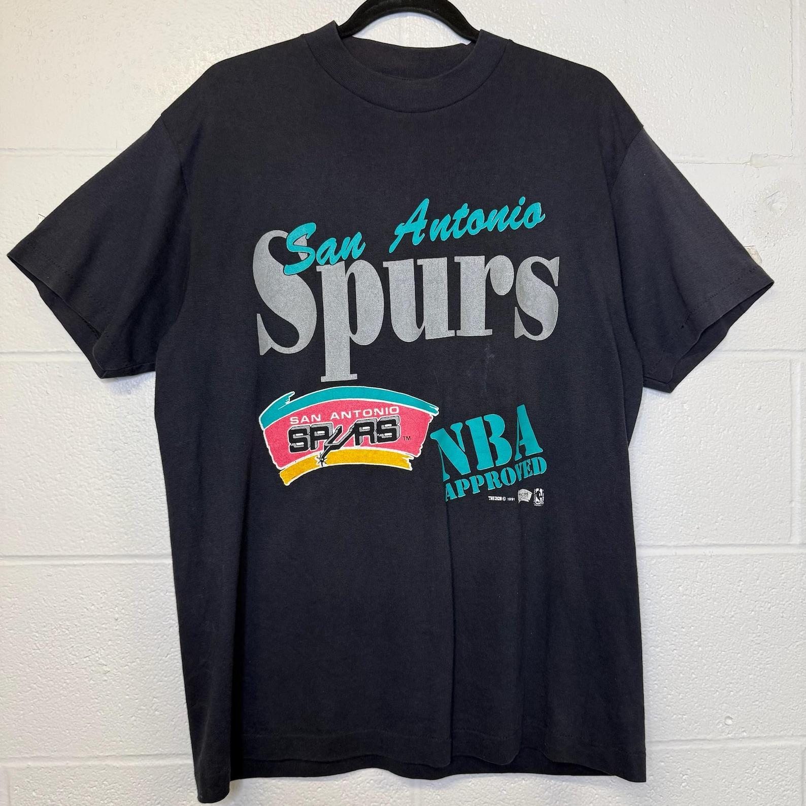 90s San Antonio Spurs NBA Basketball T shirt Sz L (B2847) 2XL