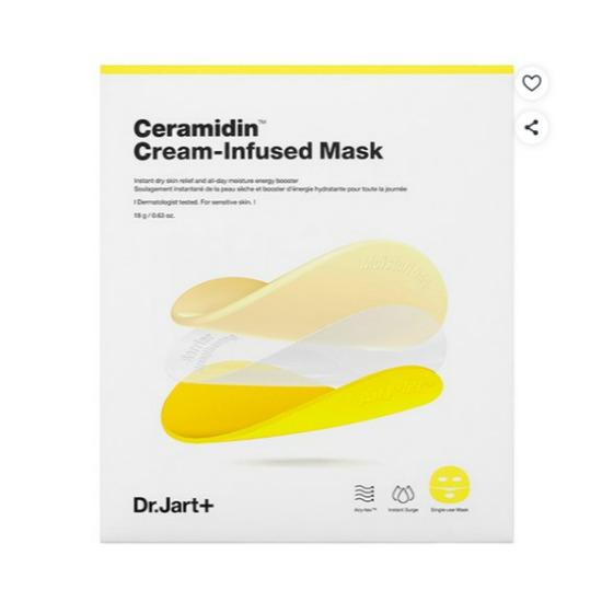 

Dr.Jart+ Ceramidin Cream Infused Mask Deep Moisture & Barrier Strengthening Care 18g x 5 Sheets