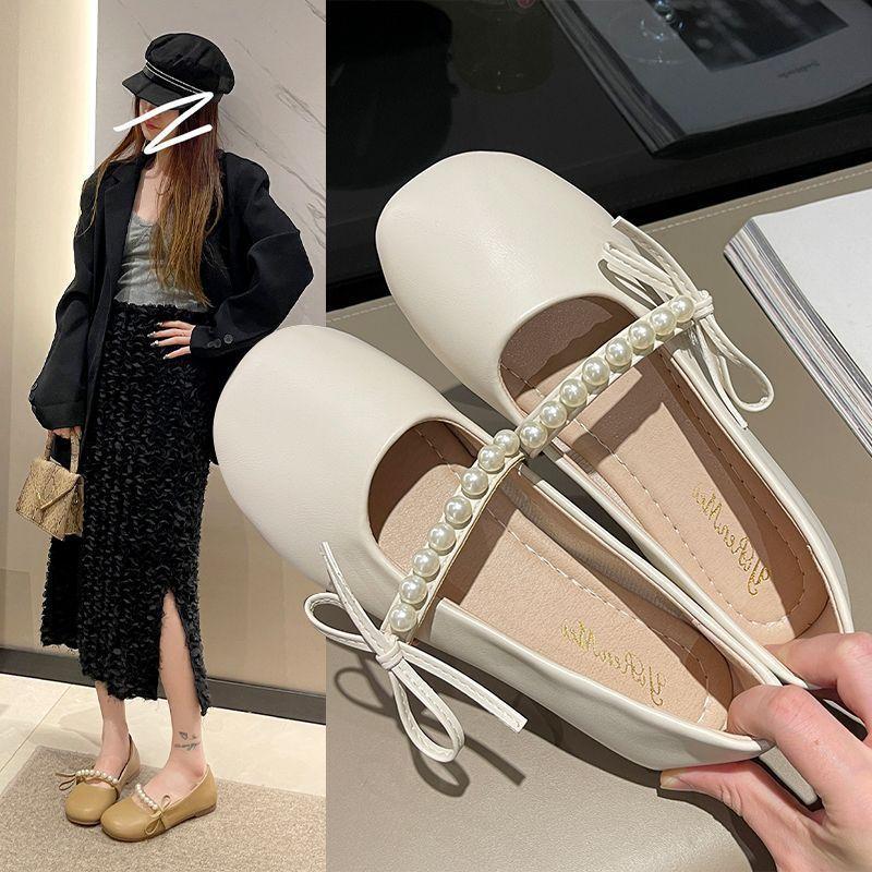 Mary Jane shoes with skirt soft-soled Doudou shoes 2025 autumn and summer new late evening breeze gentle shoes flat single shoes women