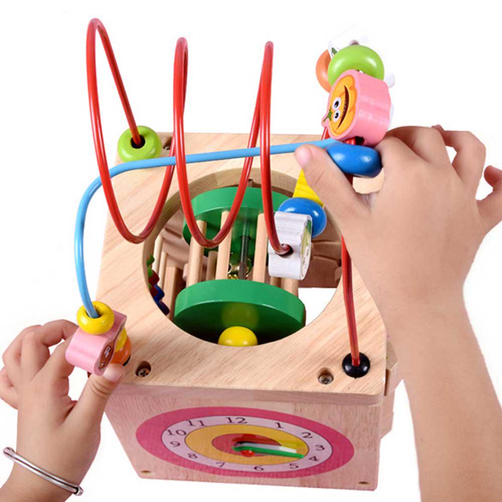 Puzzle Toy 6-in-1 Multicolored Wooden Multifunctional Beetle Early Education Toys
