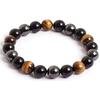Bracelet - Triple - Tiger's Eye - Hematite - Black Obsidian - Protection