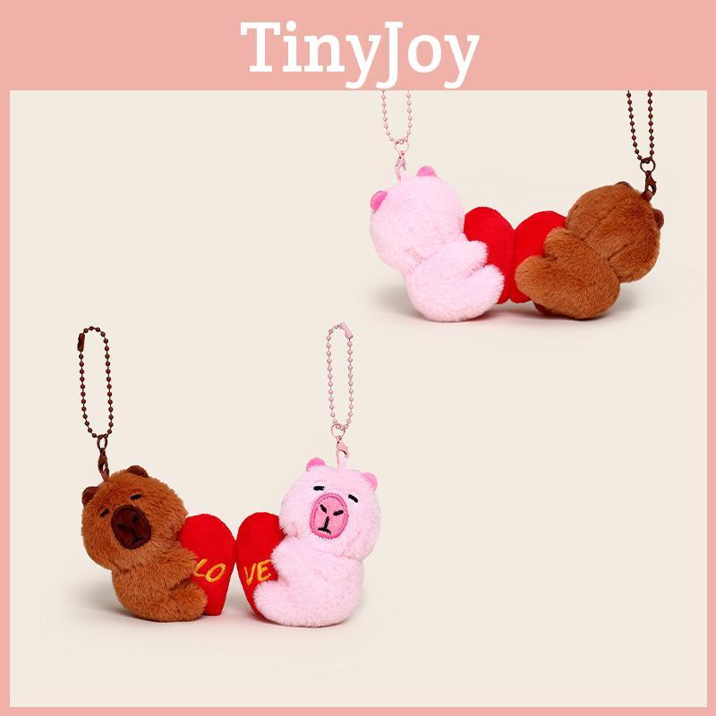 Pair Creative Of Love Heart Capybara Cartoon Plush Toy Pendants Magnet With