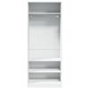 VidaXL Garde-robe blanc 80x50x200 cm bois d'ingénierie, armoire de rangement, organisateur de garde-robe, armoire, placard, 3307693
