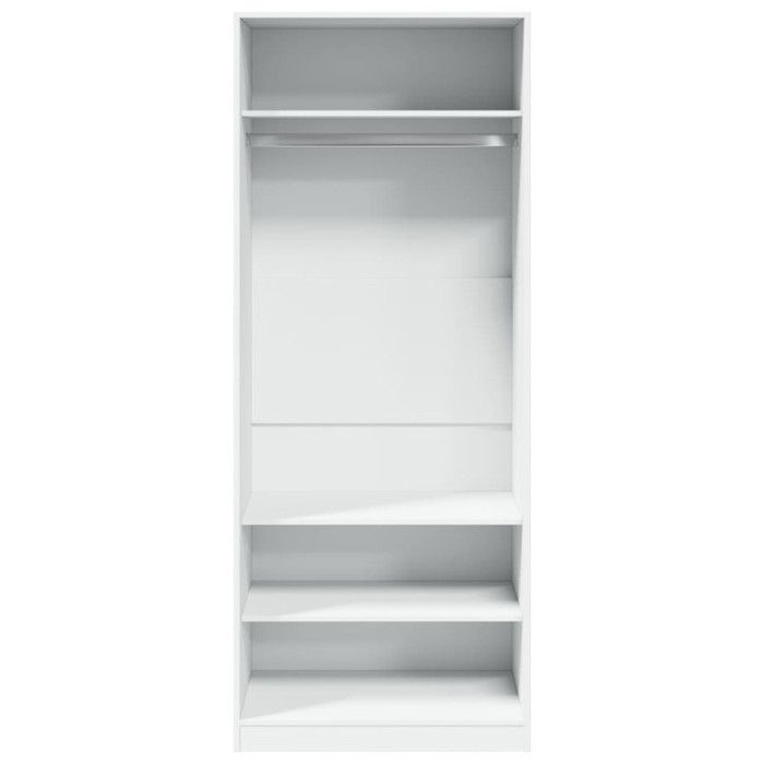 VidaXL Garde-robe blanc 80x50x200 cm bois d'ingénierie, armoire de rangement, organisateur de garde-robe, armoire, placard, 3307693