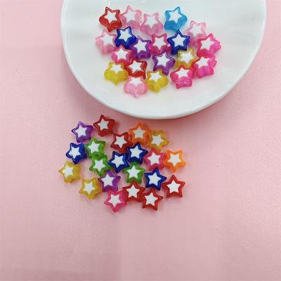 200 Adet Boncuk DIY El Yapımı Malzeme Akrilik Boncuk 10mm Kalp Yıldız Boncuk dağınık boncuklar Takı Yapımı Aksesuarları Şeker Renk El Sanatları
