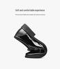 Men's Formal Leather Shoes with Height Increase - Genuine Shiny Cowhide for Business & Weddings