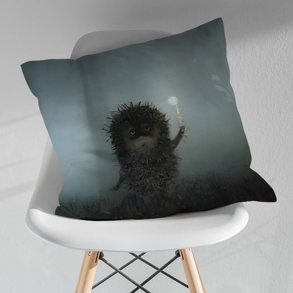 Retro Vintage Hedgehog Pillowcase for Sofa Room Office Decor Printing  Merchandise AllMatch Cushion Cover