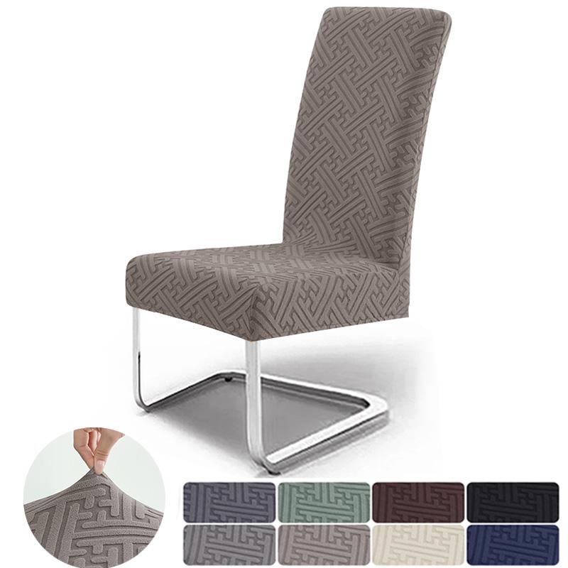 Solid Color Dining Chair Cover Stretch All-inclusive Chair Covers Four Season Universal Protective Cover for Banquet Wedding