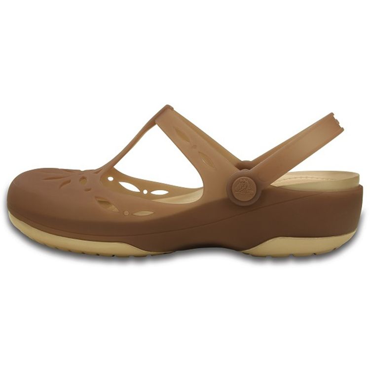 Crocs Summer Jelly Soft Sole Simple Casual Sandals Women Sandals Brown 202455-81D