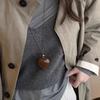 Chunky Swollen Heart Pendant Necklace Birthday Present Large Heart Necklace Charm Stylish Women's Neck Chain Accessory