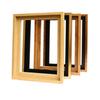 Narrow Edge L-Shaped Wood Grain Foam Frame for DIY Wall Art