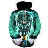 2025 Europe and the United States cross-border new products music note 3d digital printing loose casual hoodie sweater jacket