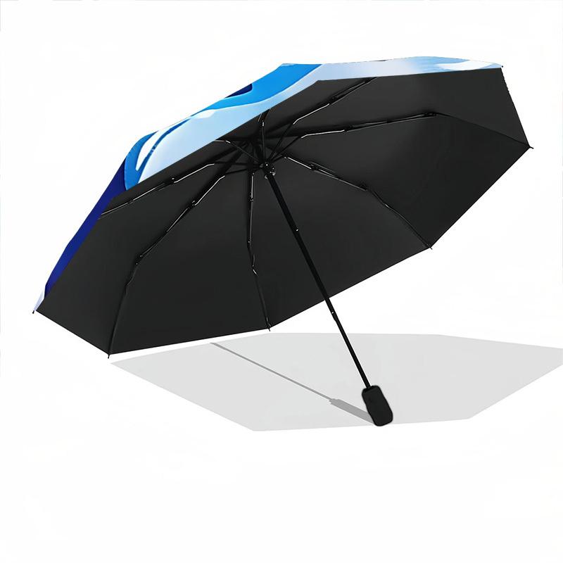 1pc Ghost Night Fashionable Automatic Opening/Closing Folding Umbrella with 8 Bones, Windproof Portable, Daily Use152