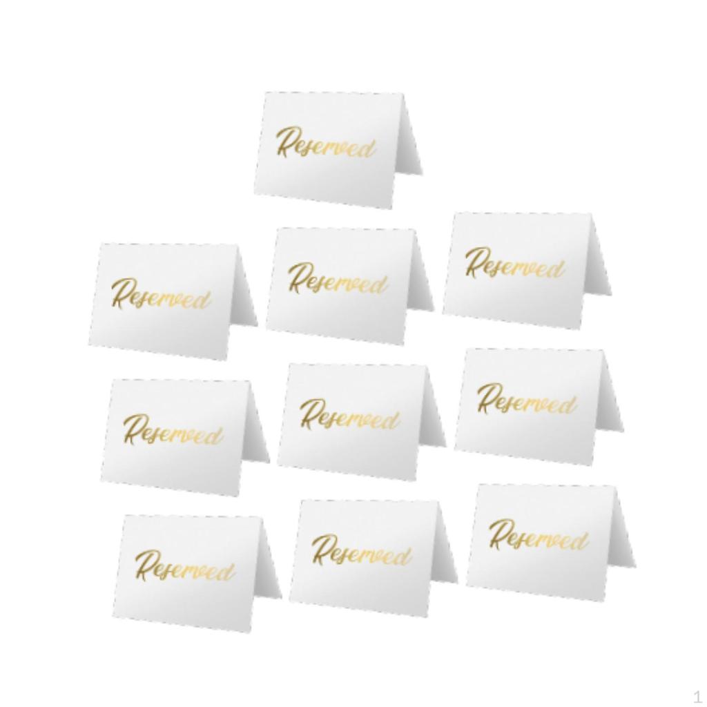 10 Pieces Reserved Table Card Cardstock Multipurpose Portable Placeholders Place Cards for