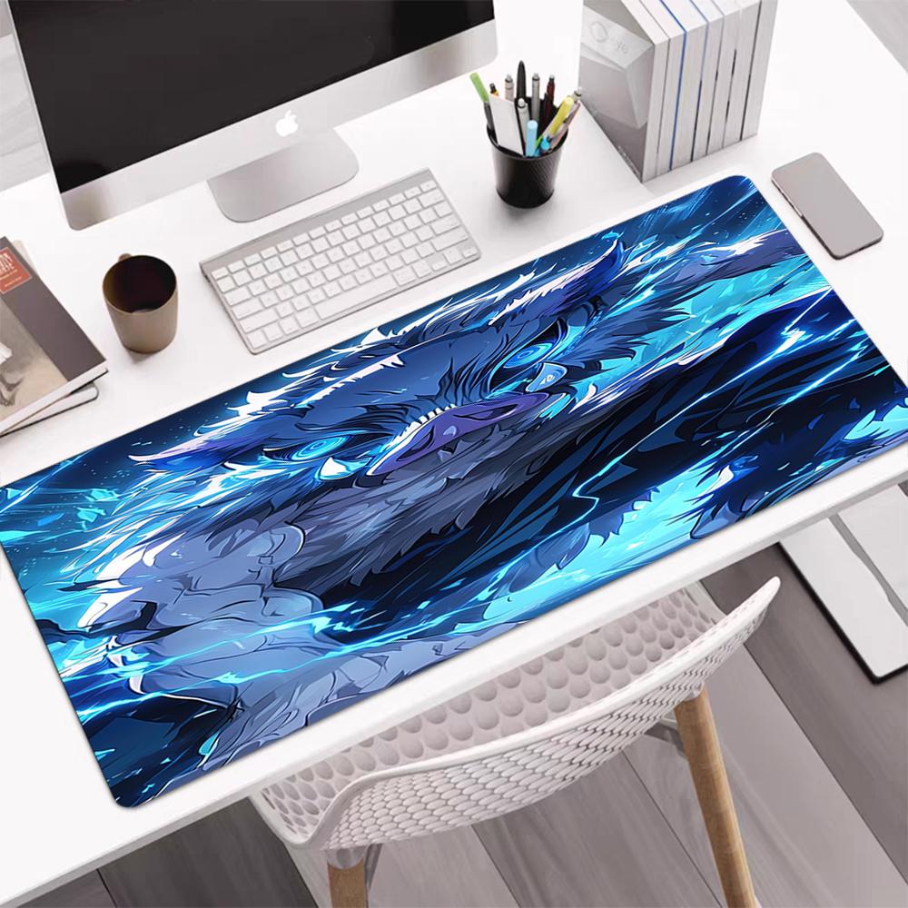 Demon Slayer Theme Mouse Pad, Non Slip Rubber Base, Multifunctional Office & Home Decor, Perfect for Workspace Personalization.