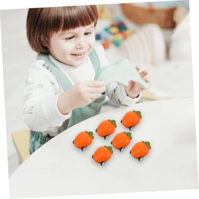 KONTONTY 50 Pieces Mini Pull Back Carrot Cars Toys for Easter Party, Kids Toy Vehicles Small Cars for Boys Girls