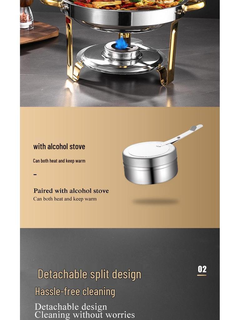 Durable High-Temperature Resistant Stainless Steel Chafer Dish Warmer - Insulated, Hot Selling, High Quality
