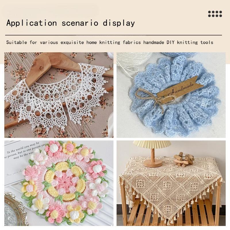 24pcs Metal Crochet Set Electroplating Process Wear-resistant Durable for Handmade DIY Knitted Scarf Sweater Shawl Blanket Doll