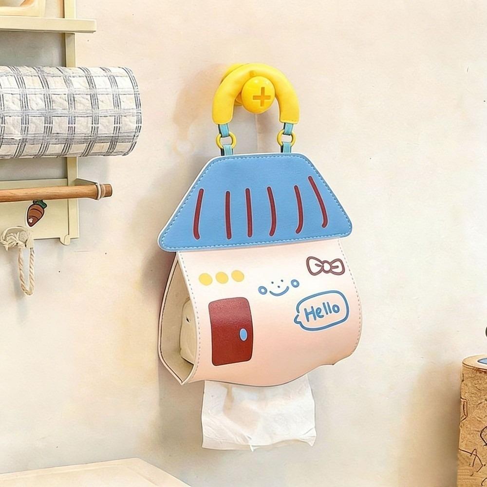 Waterproof Napkin Tissue Box Wall-mounted Hanging Tissue Bag Paper Tissue Case Holder Household бежевый