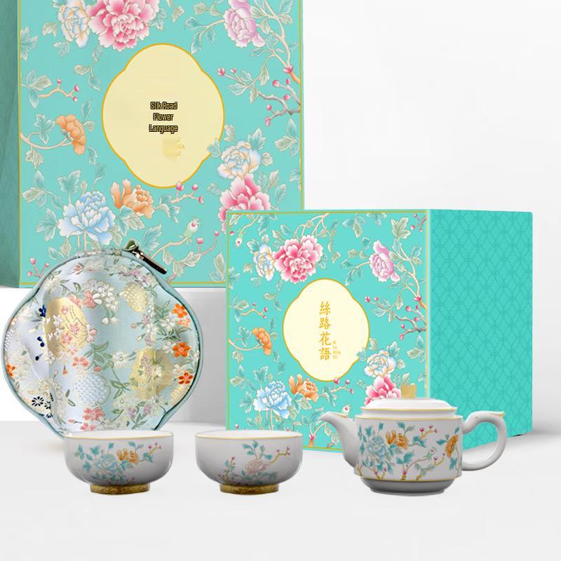 Silk Road Flower Language Purple Clay Tea Set