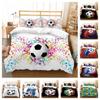 3D Fußball Bettwäsche Set Fußball Druck Tröster Bettbezug Hause Bett Kleidung Kinder Frau Komfortable Polyester Bett Set