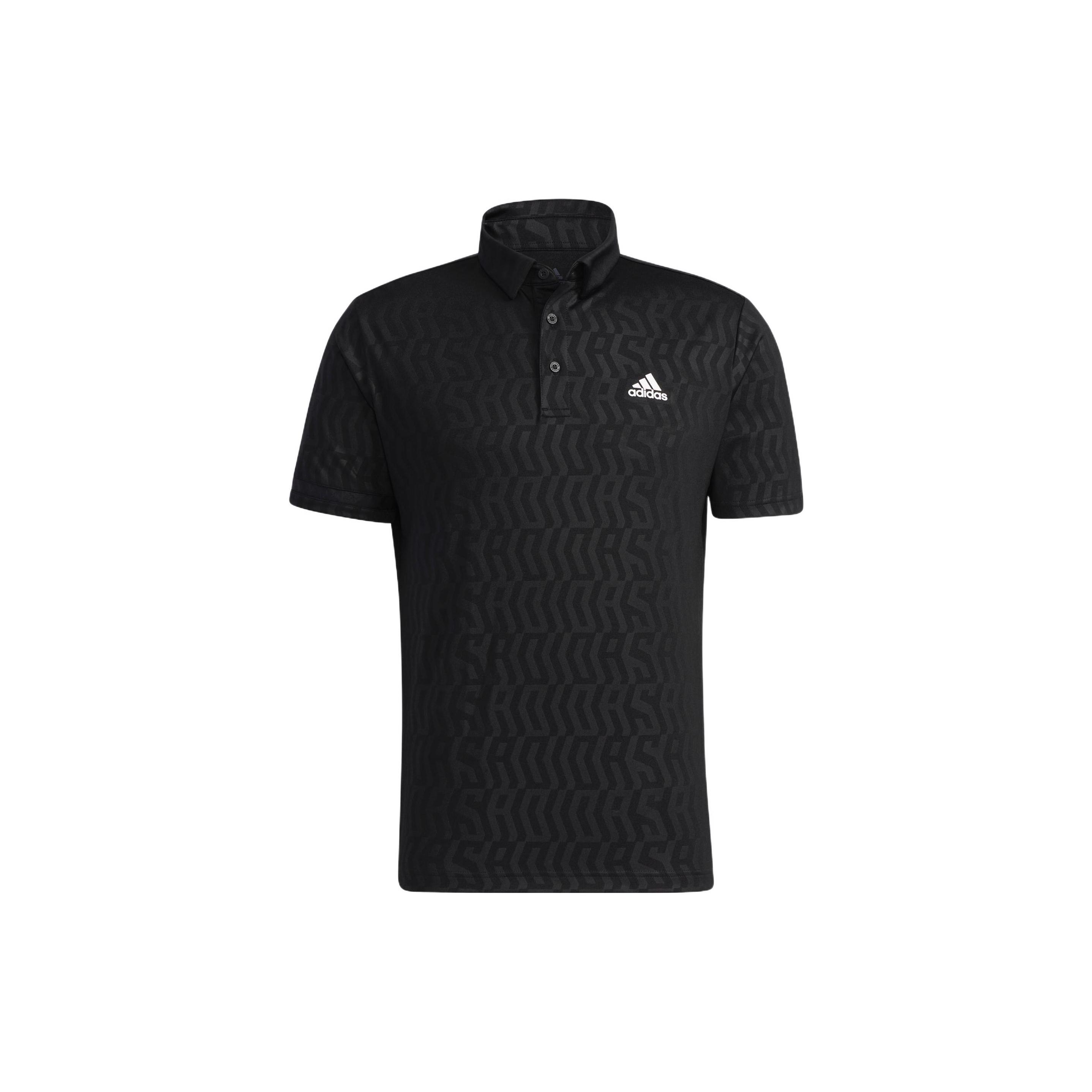 

Adidas Casual Micro Logo Print Short Sleeve Polo Shirt Men Tops Black GM3626