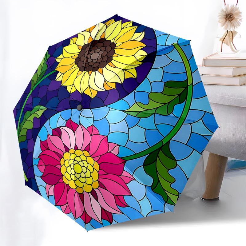 

1pc Anime Character Automatic Opening Folding Umbrella with Headphones Design, Portable 3-Fold Outdoor for Fans, Travelers, Everyday Use, Gift Idea.G0