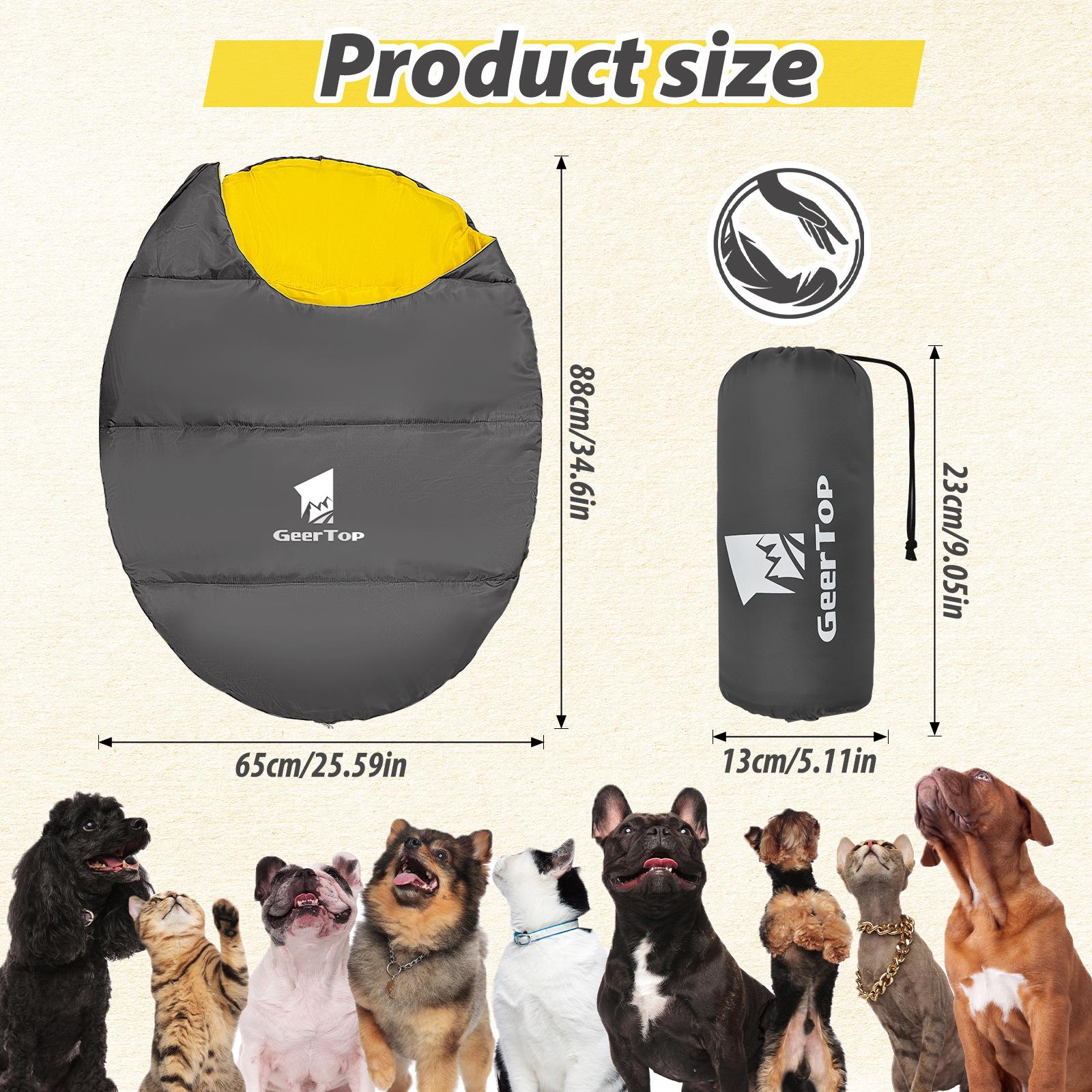 

Outdoor Camping Pet Sleeping Bag Warm Waterproof Winter Pet Sleeping Bag Portable Dog Beds Lightweight Dog Accessories Supplies сірий колір
