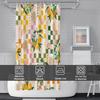 Lemon Shower Curtain, Yellow and Green Fruits Shower Curtain for Bathroom Waterproof Fabric Summer Shower Curtain Set with Hooks, 72x72 Inch