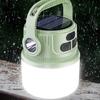 Outdoor Solar Light LED Portable Camping Lantern Lightweight Tent Lamp Night Lamps USB Rechargeable Hanging Lights with Hook