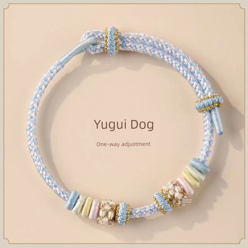 Peach Blossom Woven Carrying Strap Wearable Gold String Lucky Beads Braided Rope Semi-Finished Handmade DIY Lucky Red Rope Bracelet