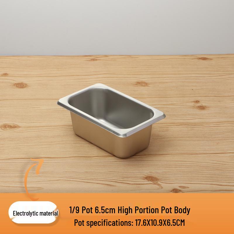 Rectangular Stainless Steel Serving Pans with Lids - Ideal for Mala Tang, Vegetables, Milk Tea, and Ice Cream