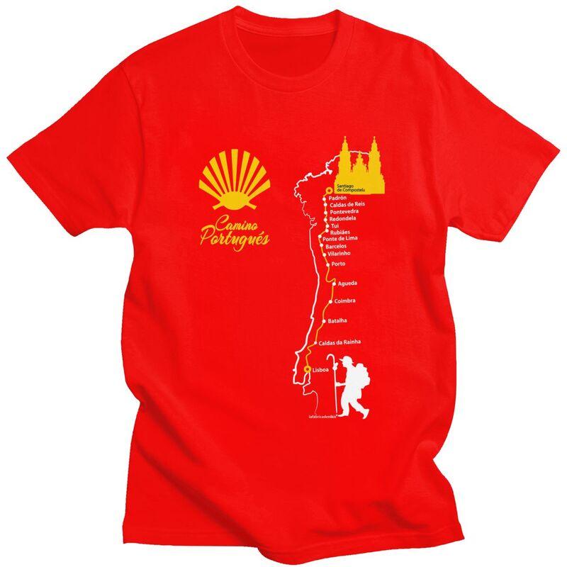 Custom Buen Camino De Santiago T Shirt Men Pure Cotton Tshirt Leisure Tee Tops Streetwear Tshirt S