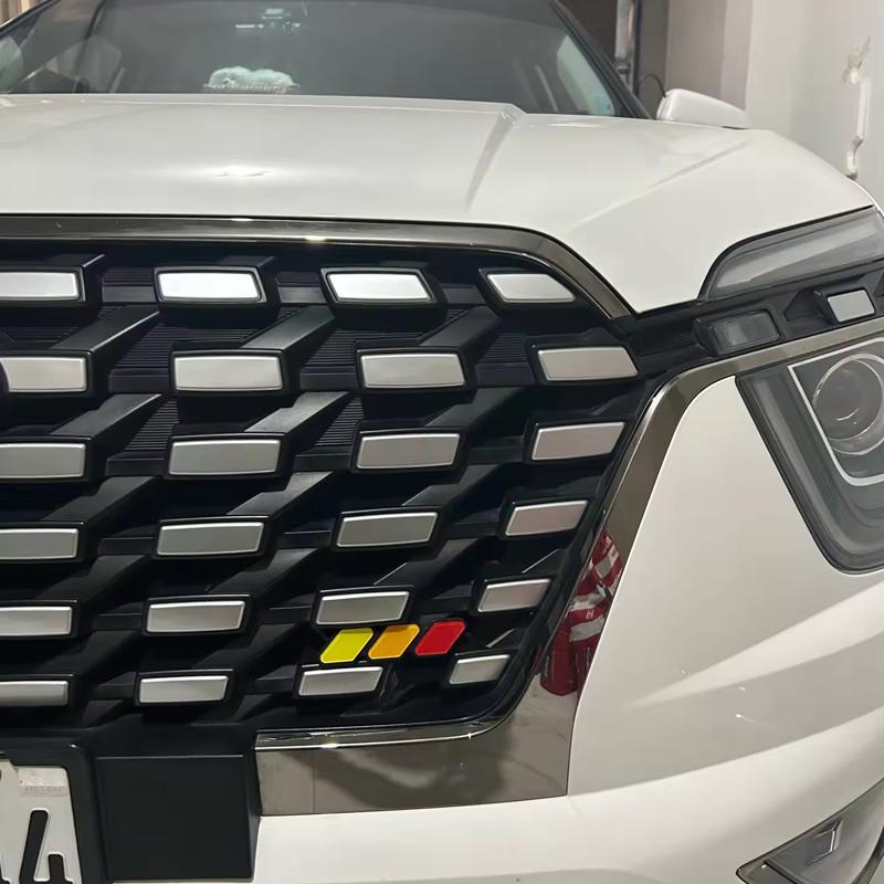 3 Colors Grille Badge Emblem Decals For Toyota Tacoma Tundra 4Runner TRD Rav4 CHR Highlande Strip Air Inlet Auto Car Accessories