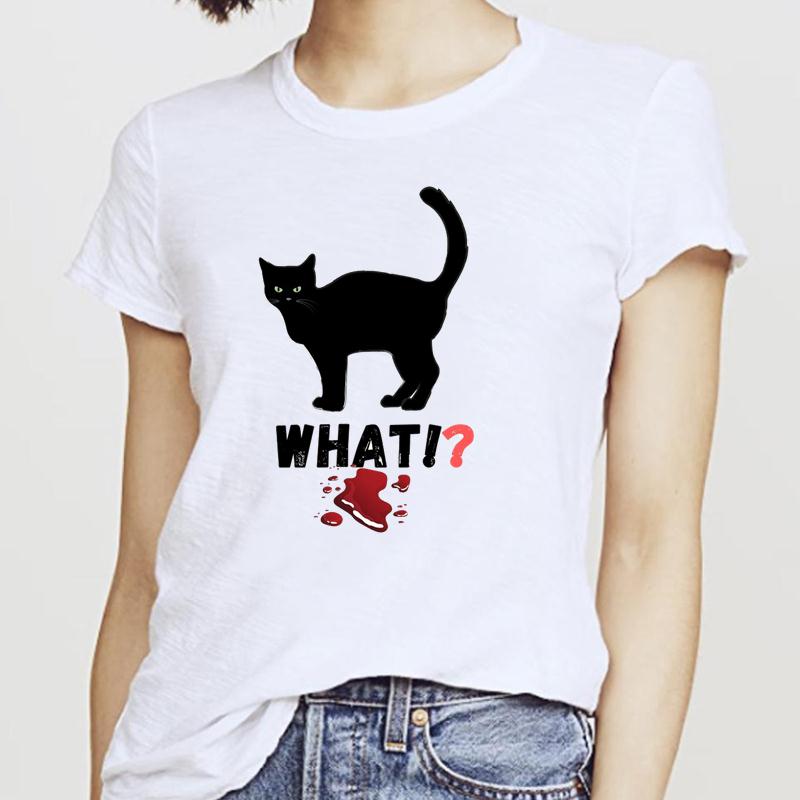 

Women T-Shirts Cat Sweet New 2025 Fall Halloween Short Sleeve T-Shirt Female Harajuku Thanksgiving Graphic Oversized Tshirt Tops XXXL білий