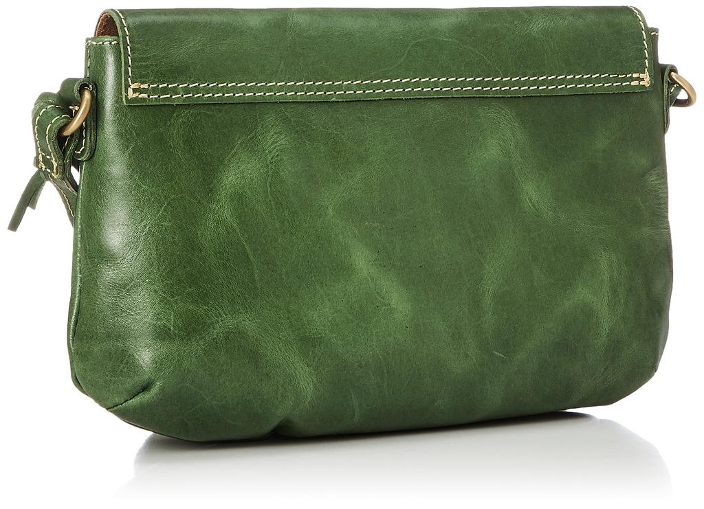 FES Women's Leather Shoulder Bag, 49269, Green (50), Free Size