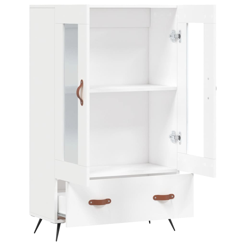 Highboard in White 69.5 x 31 x 115 cm Particleboard