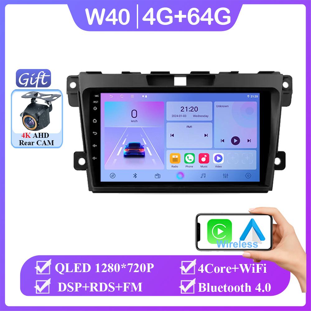 Car Android 14 For Mazda CX7 CX-7 CX 7 ER 2009 - 2012 Auto Radio Stereo Head Unit Multimedia Video Player Navigation No 2din DVD