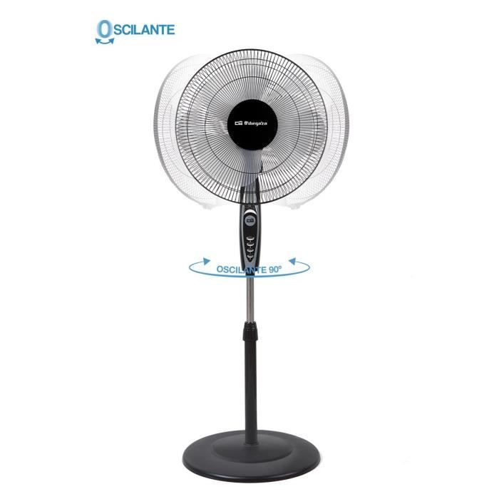 Ventilateur sur pied - orbegozo - sf 0148 - 40 cm - 3 vitesses - oscillation multiorientable