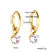 Wedding Bridal Shiny AAA CZ Drop Earrings Geometric Star Heart Clearly Zirconia Dangle Pendients Surgical Steel Huggies Clips