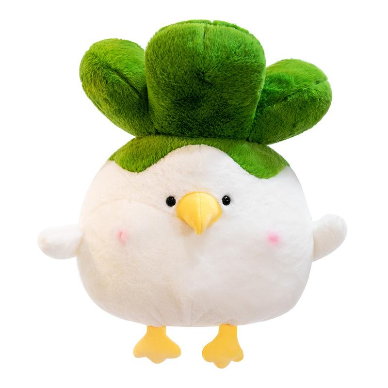 New Cabbage Chicken Doll Plush Toy Cute Creative Dish Chick Doll Girl Sleeping Pillow Gift