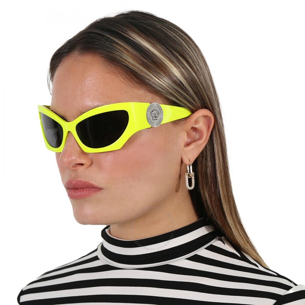 Versace Dark Grey Cat Eye Ladies Sunglasses Ve4450 541887 60