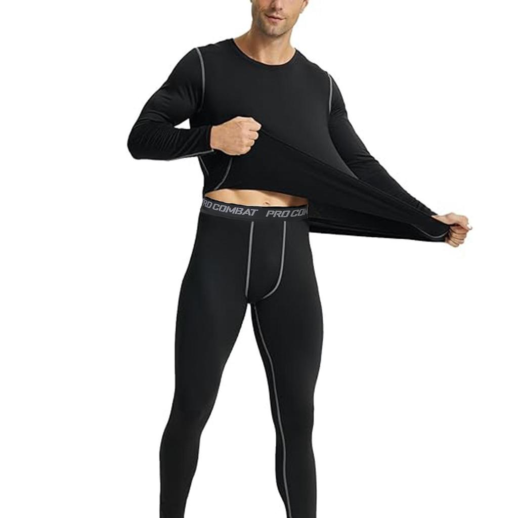 Thermal Underwear for Men Long Johns with Fleece Lined Base Layer Men Cold Weather Top Bottom