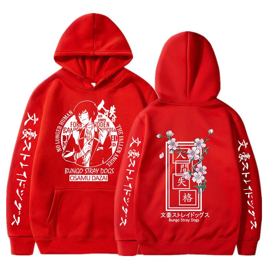Bungo Stray Dogs Hot Anime Casual Hoodies Harajuku Osamu Dazai Printing Funny Hooded Fashion Sweatshirt Unisex Pullover