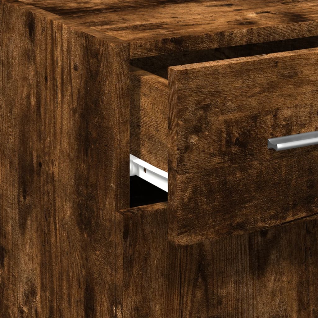 Sideboard Smoked Oak 30x42.5x93 Cm Particleboard